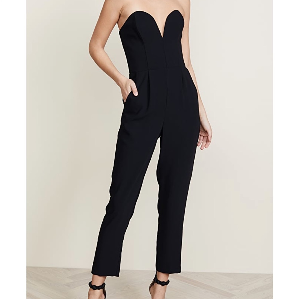 Amanda Uprichard Cherri Sweetheart Strapless Jumpsuit